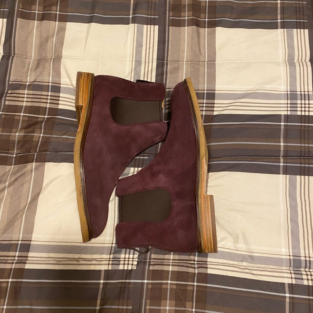 Purple chelsea boot by Clark